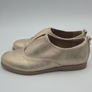 G. H. Bass Dylan Shoes Womens 5M Slip On Gold Loafers Flats Metallic Casual